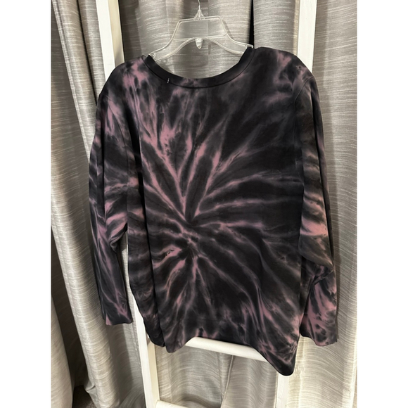Torrid Active 5X Black Purple Tie-Dye Long Sleeve Sweatshirt - Picture 2 of 5